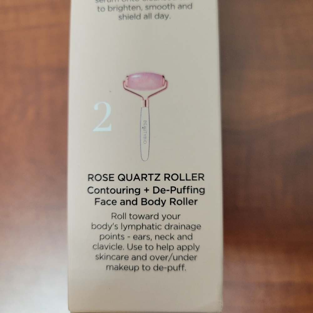Beauty Bio Vitamin C Serum and Rose Quartz Roller Set NIB - Picture 6 of 8